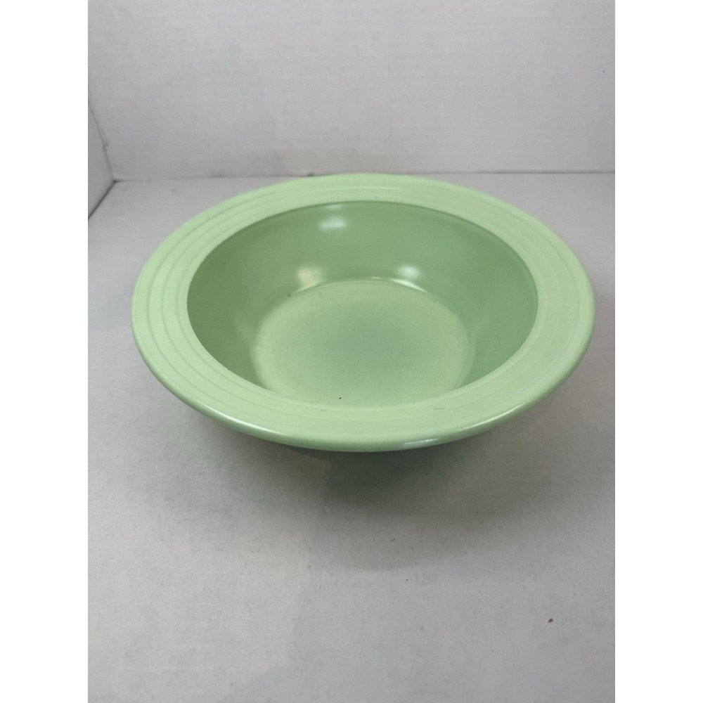 Hazel Atlas Moderntone Platonite Pastel Green 9" Serving Bowl Depression Glass